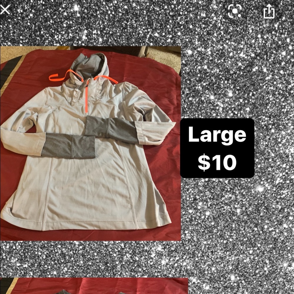 Active wear grey half zip